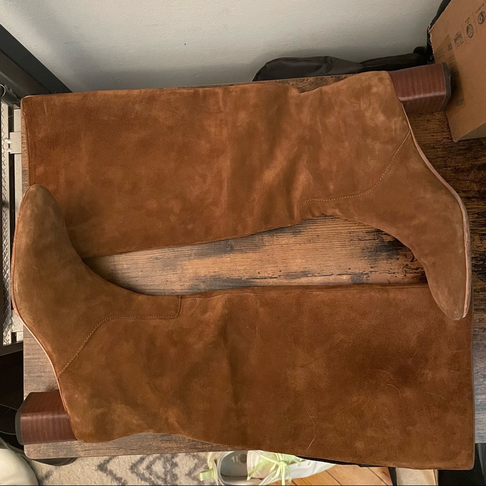 Loeffler Randall Gia Tall Boot in Cacao Suede Size 7.5